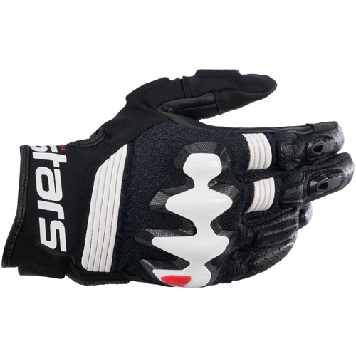 ALPINESTARS Halo Leather Gloves, Motorhandschoenen zomer, Zwart-Wit